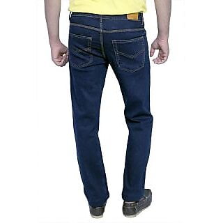 Routeen Men Regular Fit Blue Jeans