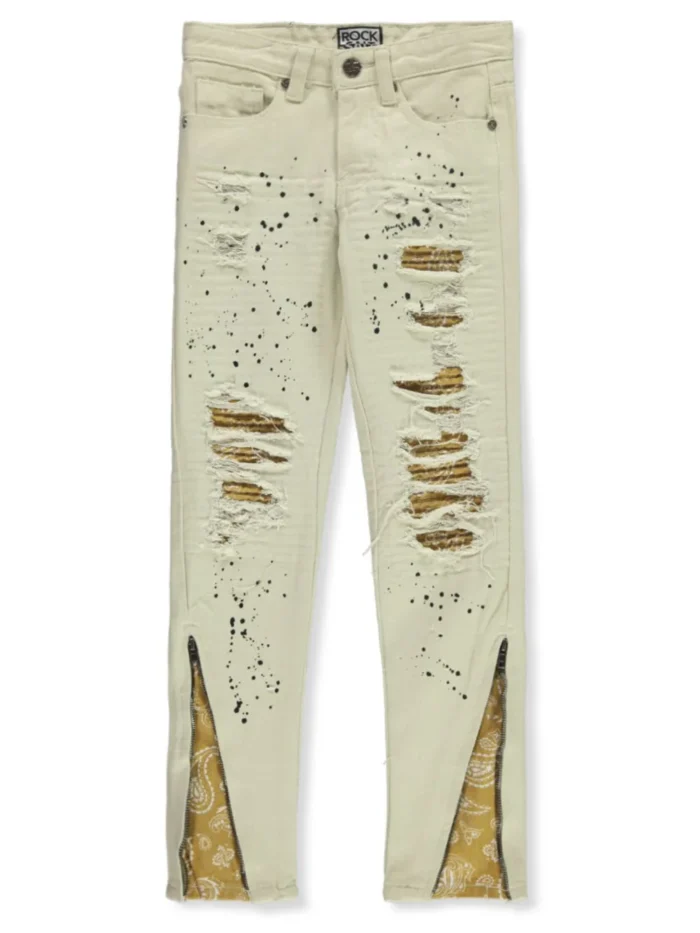 COOKIE ROCK SALT BOYS’ FASHION RIP JEANS