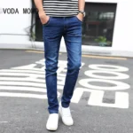 Fashion Men’s Jeans Pants Stretch Dark Blue Skinny Jeans